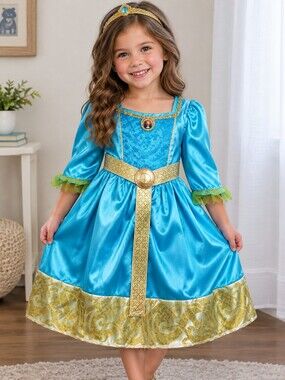 Disney Pixar Brave Princess Merida Girls Halloween Dress Costume #C